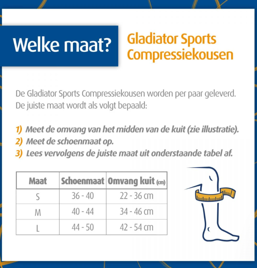 Gladiator Sports : Compressiekousen zwart of wit (per paar)
