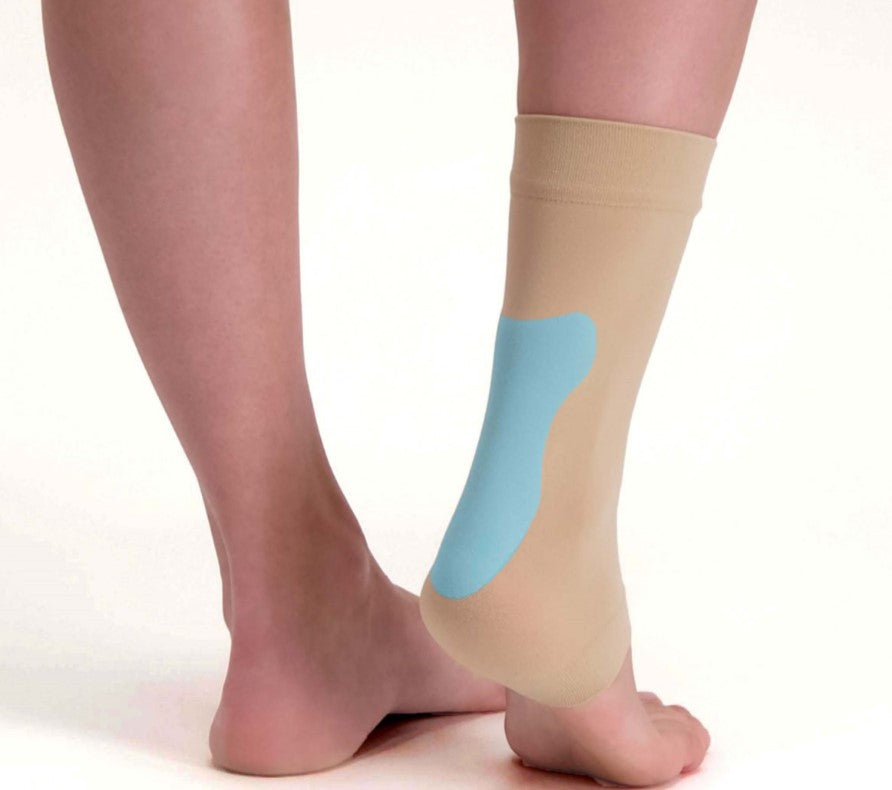 Solelution : Achillespees gel sok - Zwart / Beige (per stuk)